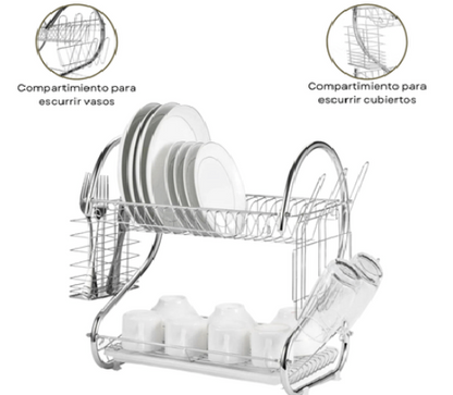 Escurridor Portaplatos de acero inoxidable