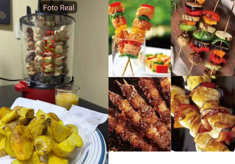 Maquina Exhibidora para Hacer Anticuchos y Brochetas