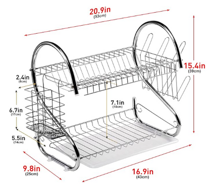 Escurridor Portaplatos de acero inoxidable