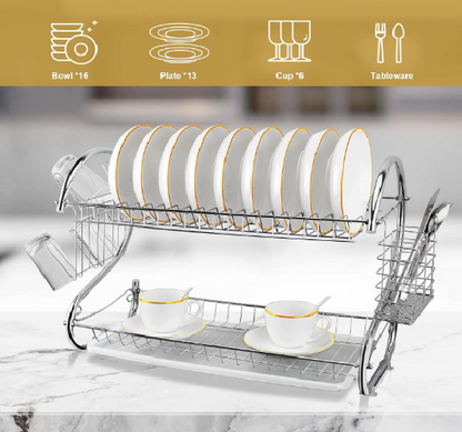 Escurridor Portaplatos de acero inoxidable