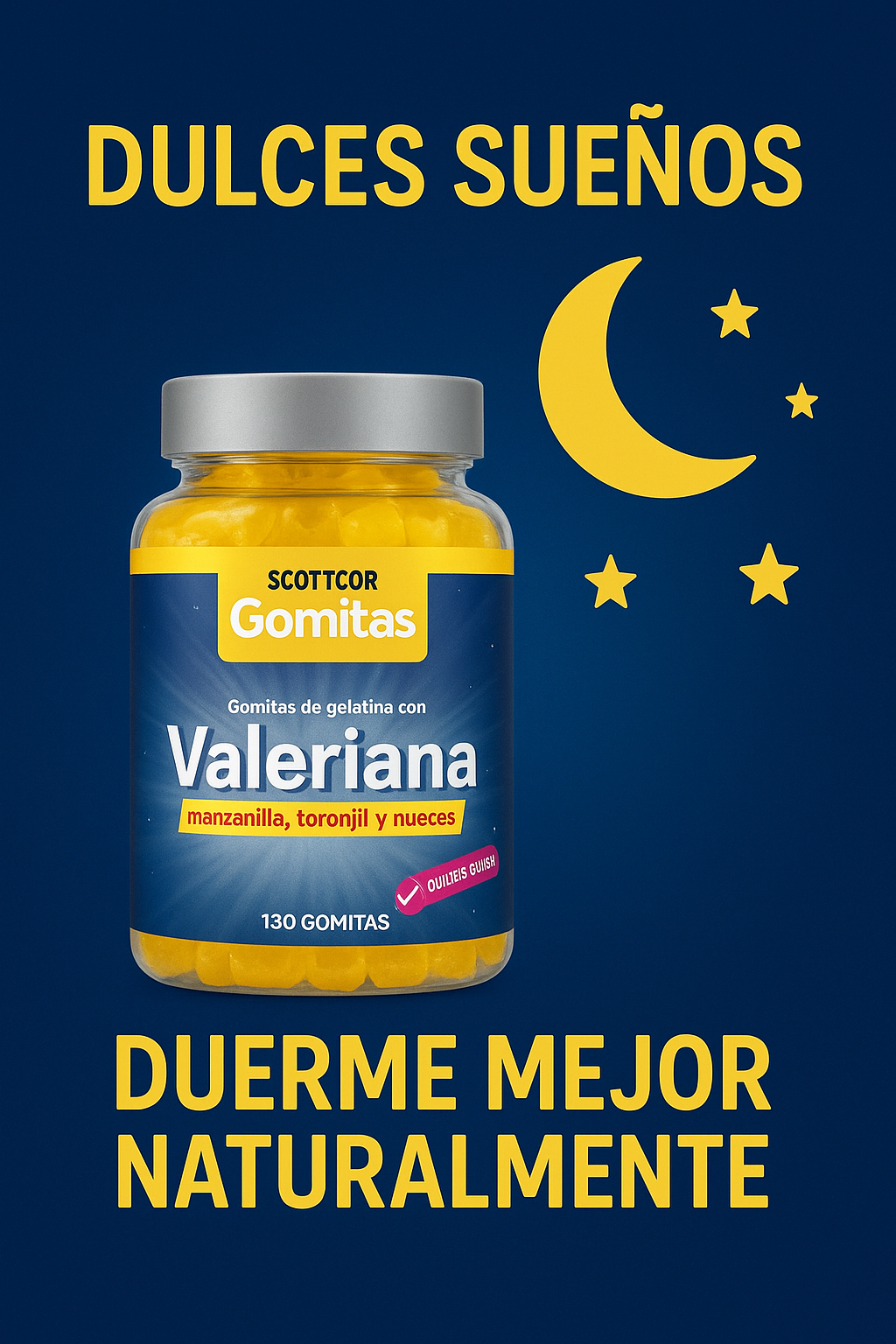 Gomitas de valeriana para un sueño natural, reparador y profundo