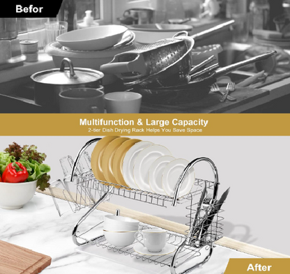 Escurridor Portaplatos de acero inoxidable