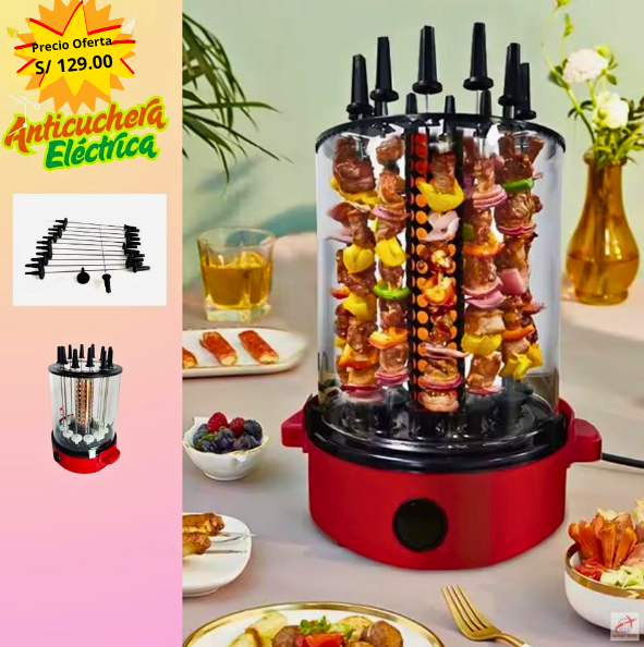 Maquina Exhibidora para Hacer Anticuchos y Brochetas