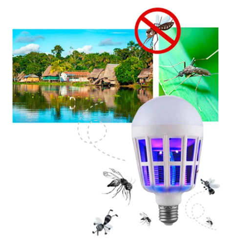 Foco ahorrador mata mosquitos